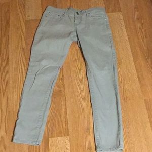 Sage green skinny pants, sz 7/8